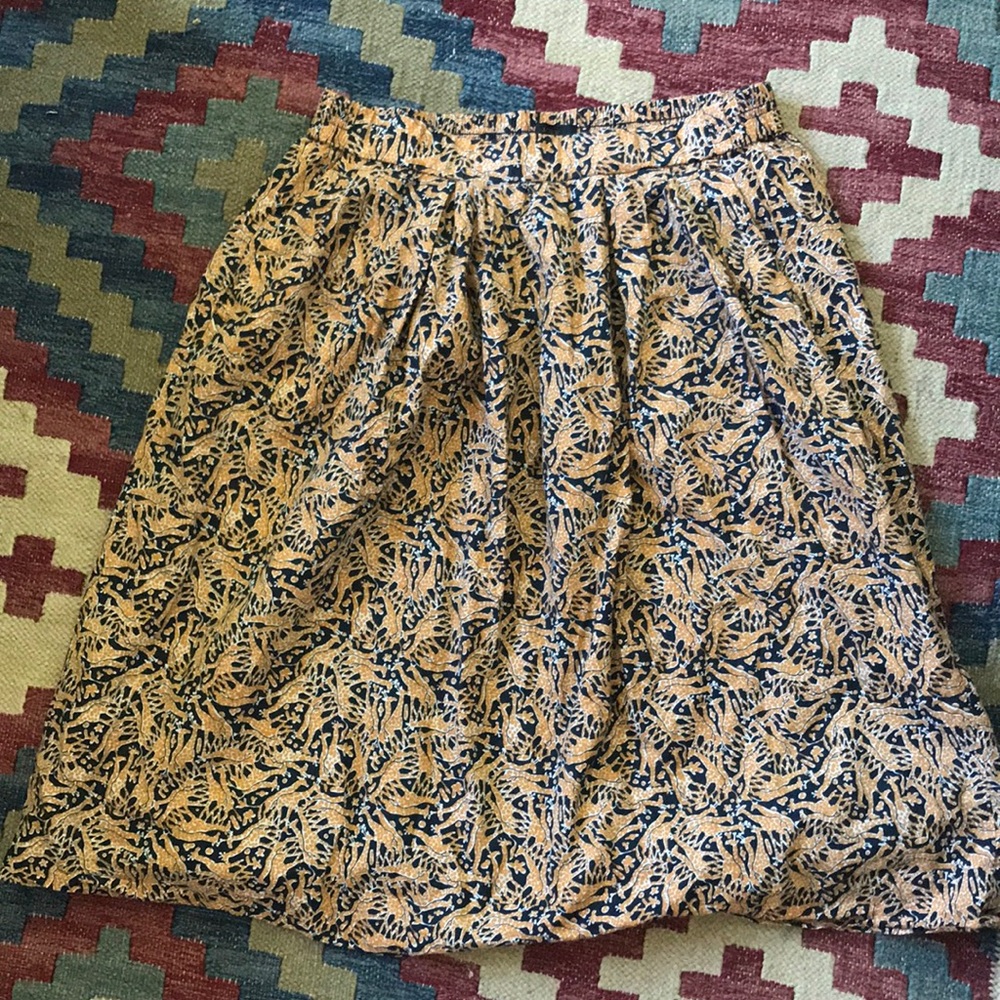 J Crew Drake’s Giraffe midi skirt Lined Size 6